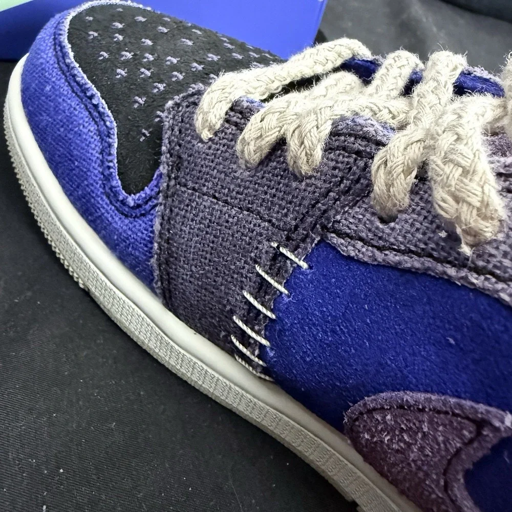 Mens 8.5 Air Jordan 1 Retro Low OG  Regency Purple Zion Williamson Voodoo